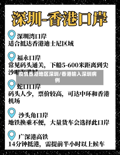 疫情香港地区深圳/香港输入深圳病例