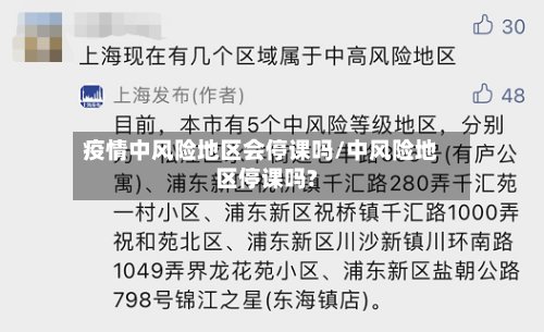 疫情中风险地区会停课吗/中风险地区停课吗?