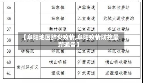 【阜阳地区肺炎疫情,阜阳疫情防控最新通告】-第2张图片