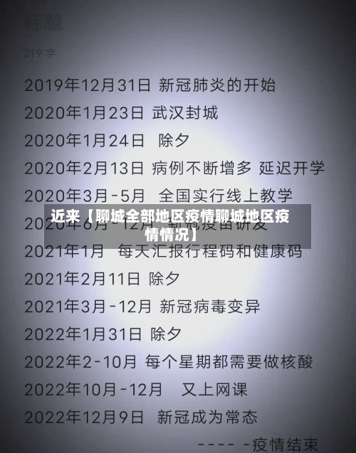 近来【聊城全部地区疫情聊城地区疫情情况】-第3张图片
