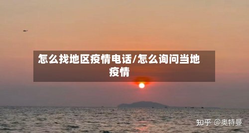 怎么找地区疫情电话/怎么询问当地疫情-第2张图片
