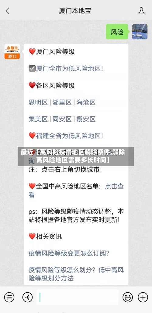 最近【高风险疫情地区解除条件,解除高风险地区需要多长时间】-第2张图片