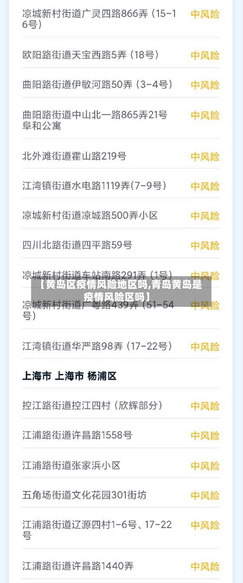 【黄岛区疫情风险地区吗,青岛黄岛是疫情风险区吗】-第2张图片