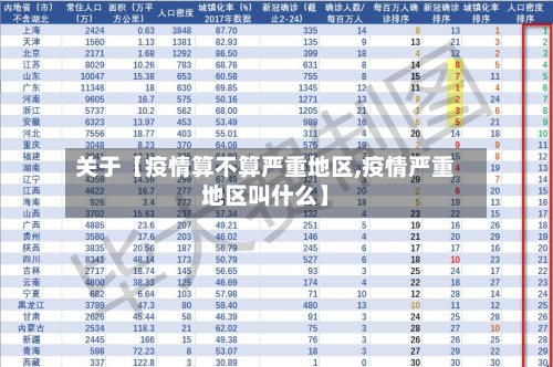 关于【疫情算不算严重地区,疫情严重地区叫什么】-第2张图片