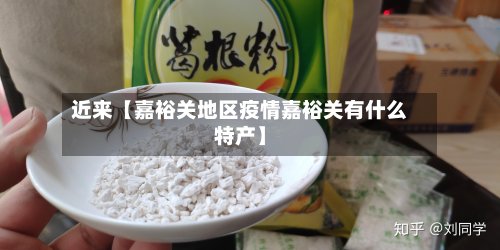 近来【嘉裕关地区疫情嘉裕关有什么特产】-第3张图片