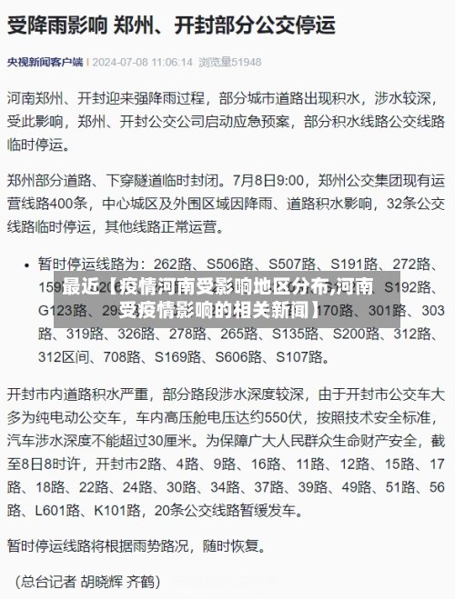 最近【疫情河南受影响地区分布,河南受疫情影响的相关新闻】