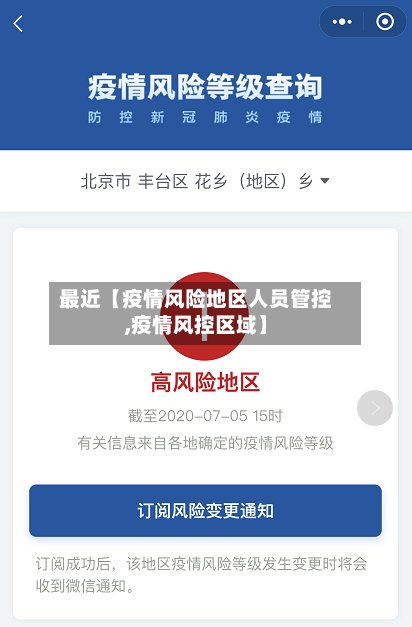 最近【疫情风险地区人员管控,疫情风控区域】