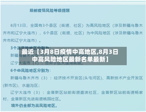 最近【3月8日疫情中高地区,8月3日中高风险地区最新名单最新】