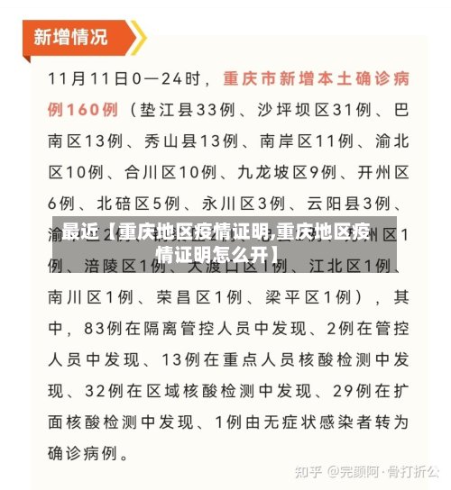 最近【重庆地区疫情证明,重庆地区疫情证明怎么开】