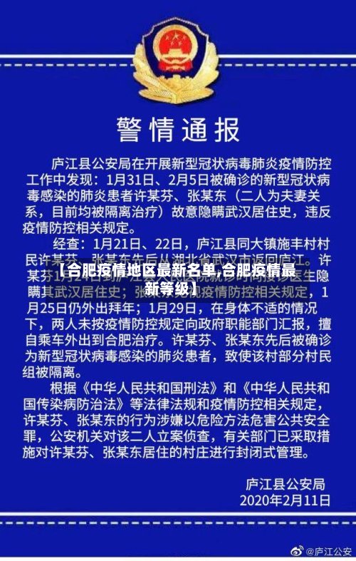 【合肥疫情地区最新名单,合肥疫情最新等级】