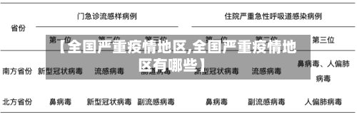 【全国严重疫情地区,全国严重疫情地区有哪些】-第3张图片