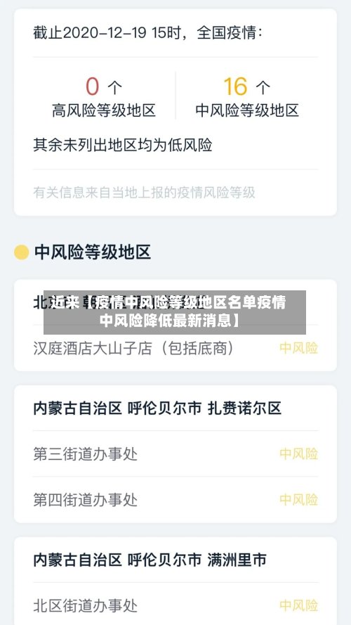 近来【疫情中风险等级地区名单疫情中风险降低最新消息】-第2张图片