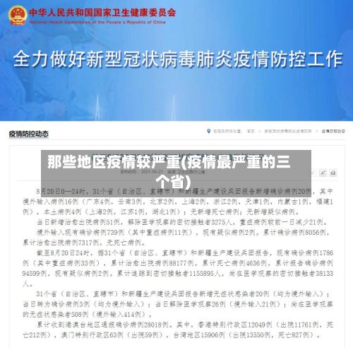 那些地区疫情较严重(疫情最严重的三个省)