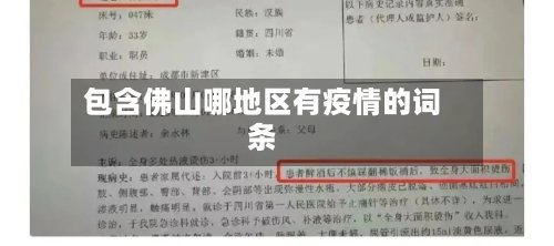 包含佛山哪地区有疫情的词条