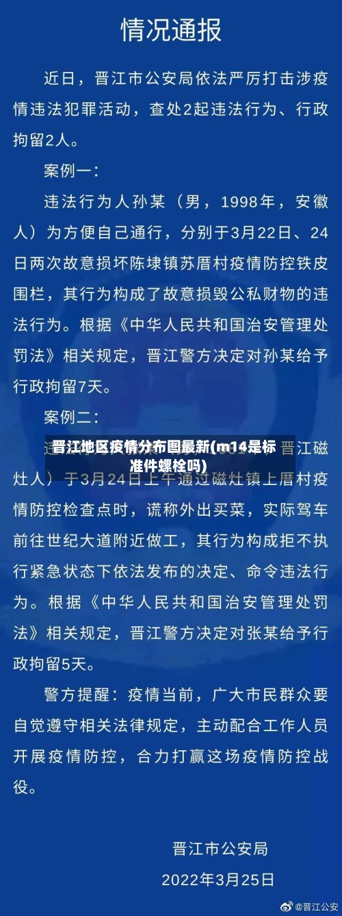 晋江地区疫情分布图最新(m14是标准件螺栓吗)