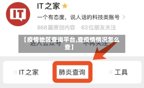 【疫情地区查询平台,查疫情情况怎么查】