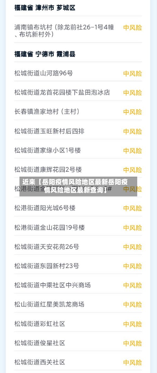 近来【岳阳疫情风险地区最新岳阳疫情风险地区最新查询】-第2张图片