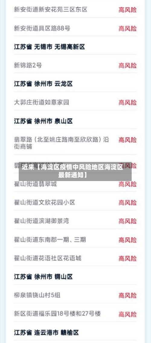 近来【海淀区疫情中风险地区海淀区最新通知】-第2张图片