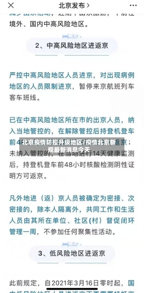 北京疫情防控升级地区/疫情北京新规最新消息今天-第2张图片