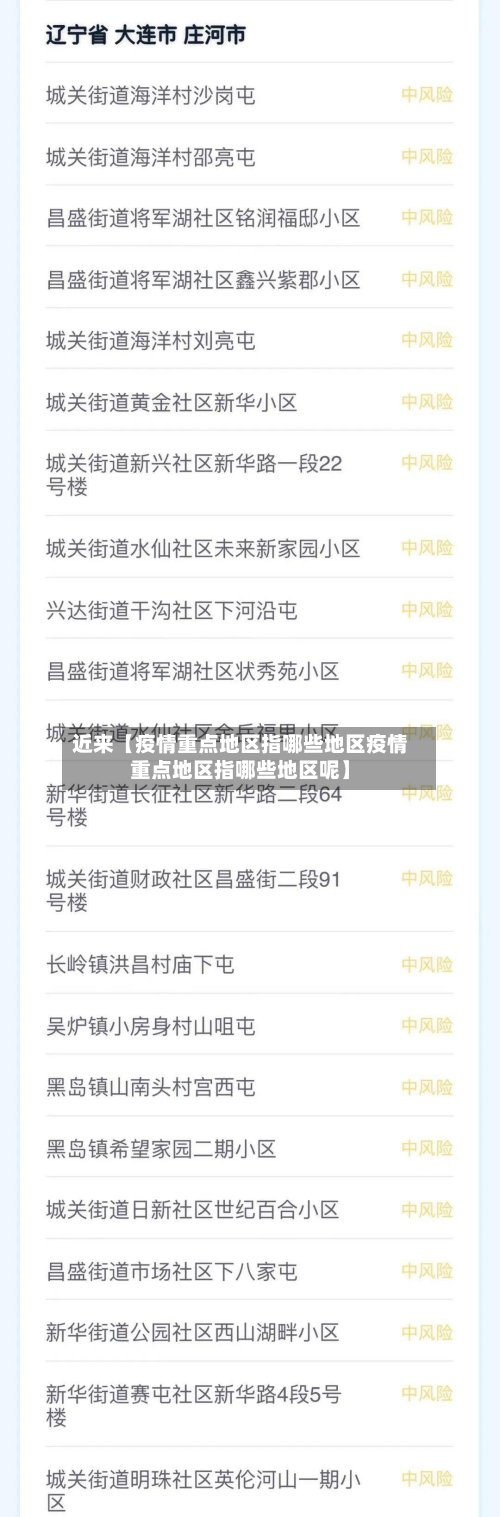 近来【疫情重点地区指哪些地区疫情重点地区指哪些地区呢】-第2张图片
