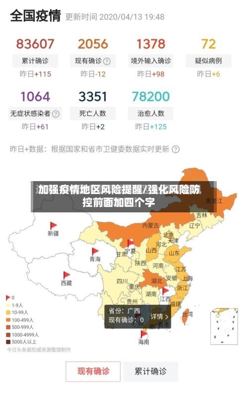 加强疫情地区风险提醒/强化风险防控前面加四个字