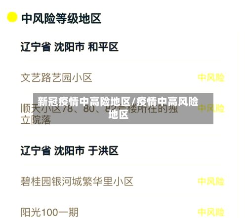 新冠疫情中高险地区/疫情中高风险地区-第2张图片