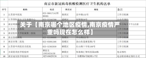 关于【南京哪个地区疫情,南京疫情严重吗现在怎么样】-第3张图片