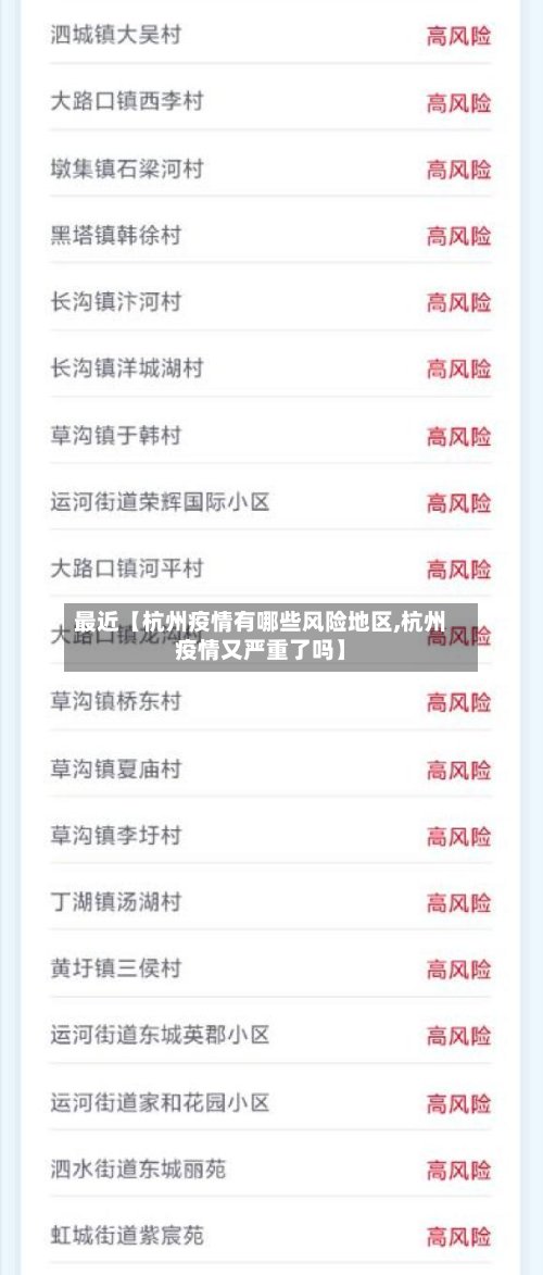 最近【杭州疫情有哪些风险地区,杭州疫情又严重了吗】-第2张图片