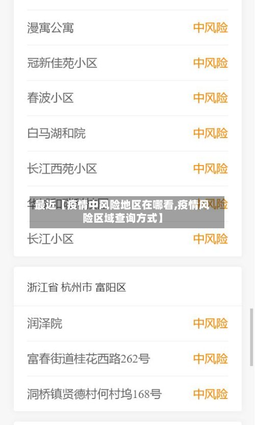 最近【疫情中风险地区在哪看,疫情风险区域查询方式】-第2张图片