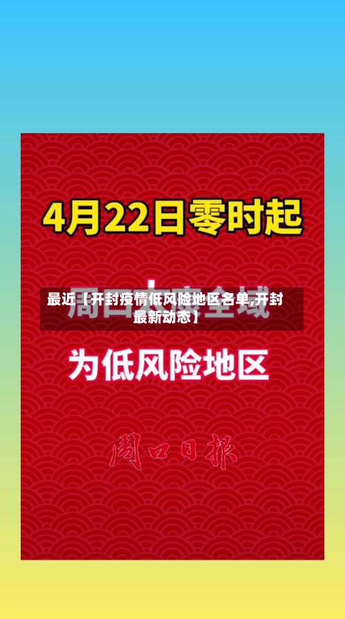 最近【开封疫情低风险地区名单,开封最新动态】